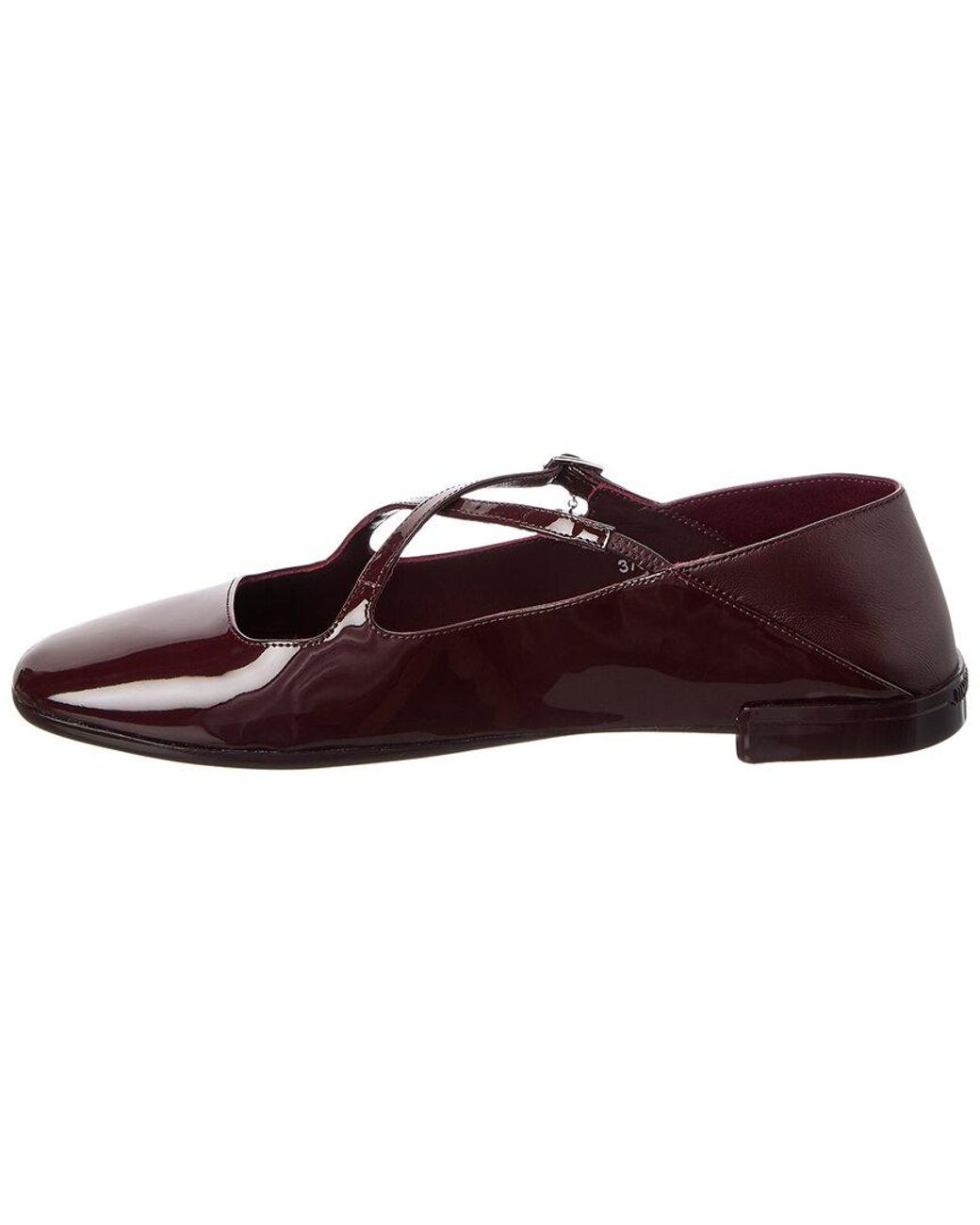 Jimmy Choo Red Eleri Patent Ballerina Flat