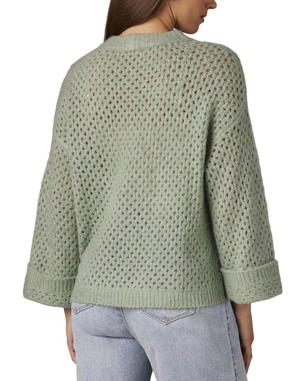 Wit & Wisdom Green Open Work Sweater
