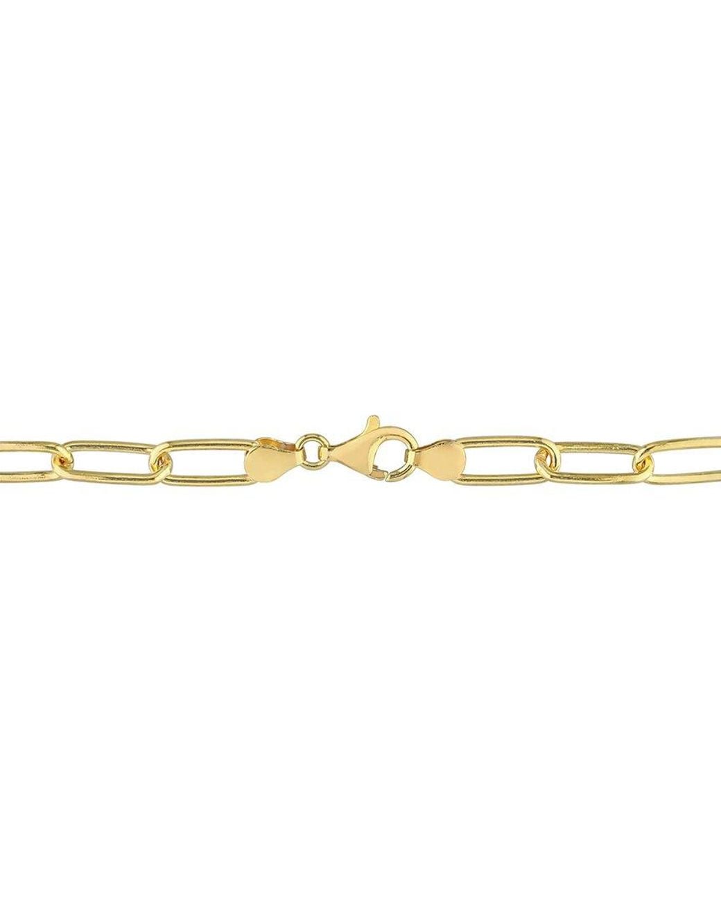 Italian Silver Metallic Paperclip Chain Bracelet