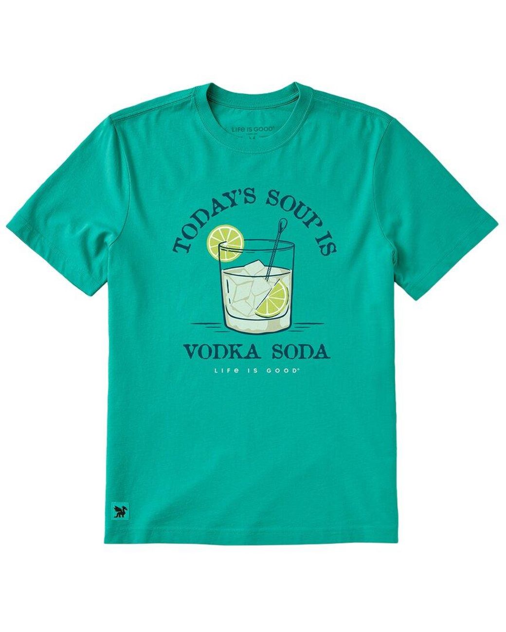 Life Is Good. Green Crusher T-Shirt for men