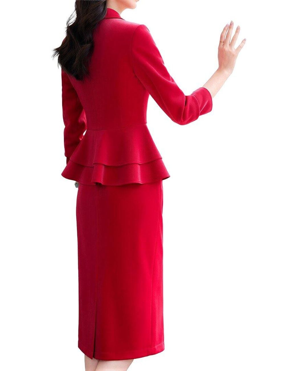 Olivia Taylor Red 2Pc Jacket & Skirt Set