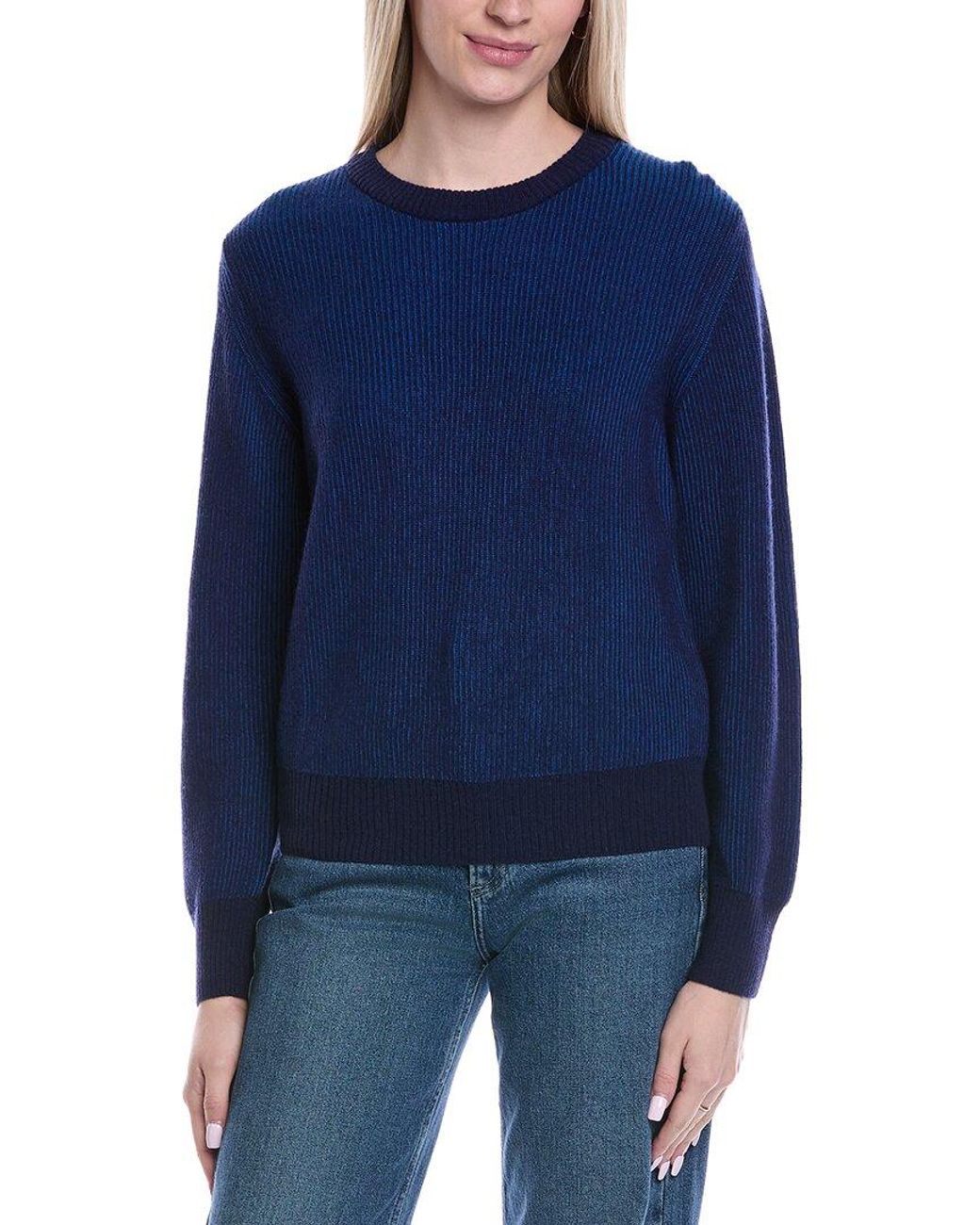 Brodie Cashmere Blue Plaited Wool & Cashmere-Blend Sweater