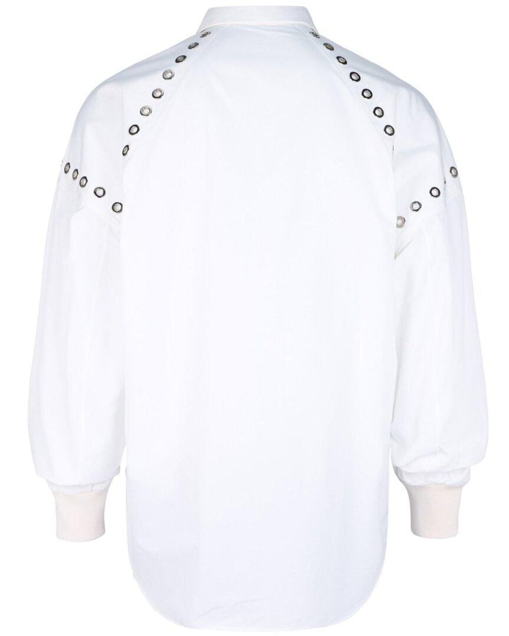 McQueen White Grommet Detail Button-Up Shirt for men