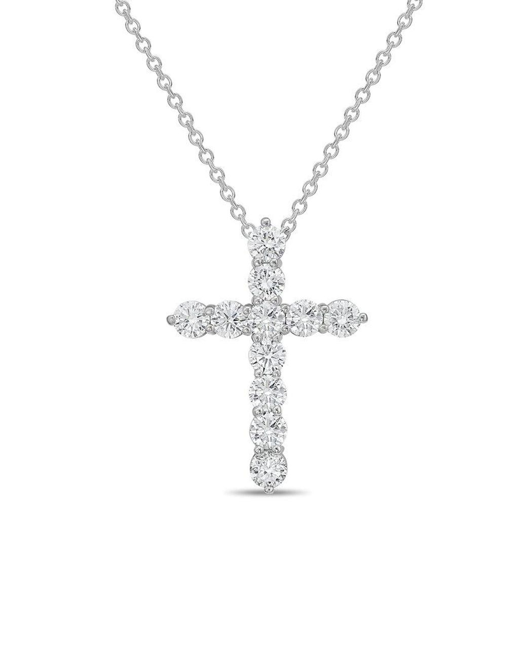 Diana M White Diana M. 14K 0.50 Ct. Tw. Lab-Grown Diamond Cross Pendant