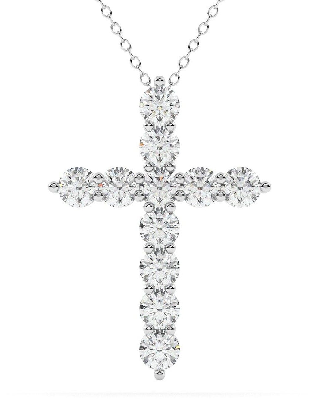 Diamond Select Cuts Metallic 14K 6.00 Ct. Tw. Diamond Pendant Necklace