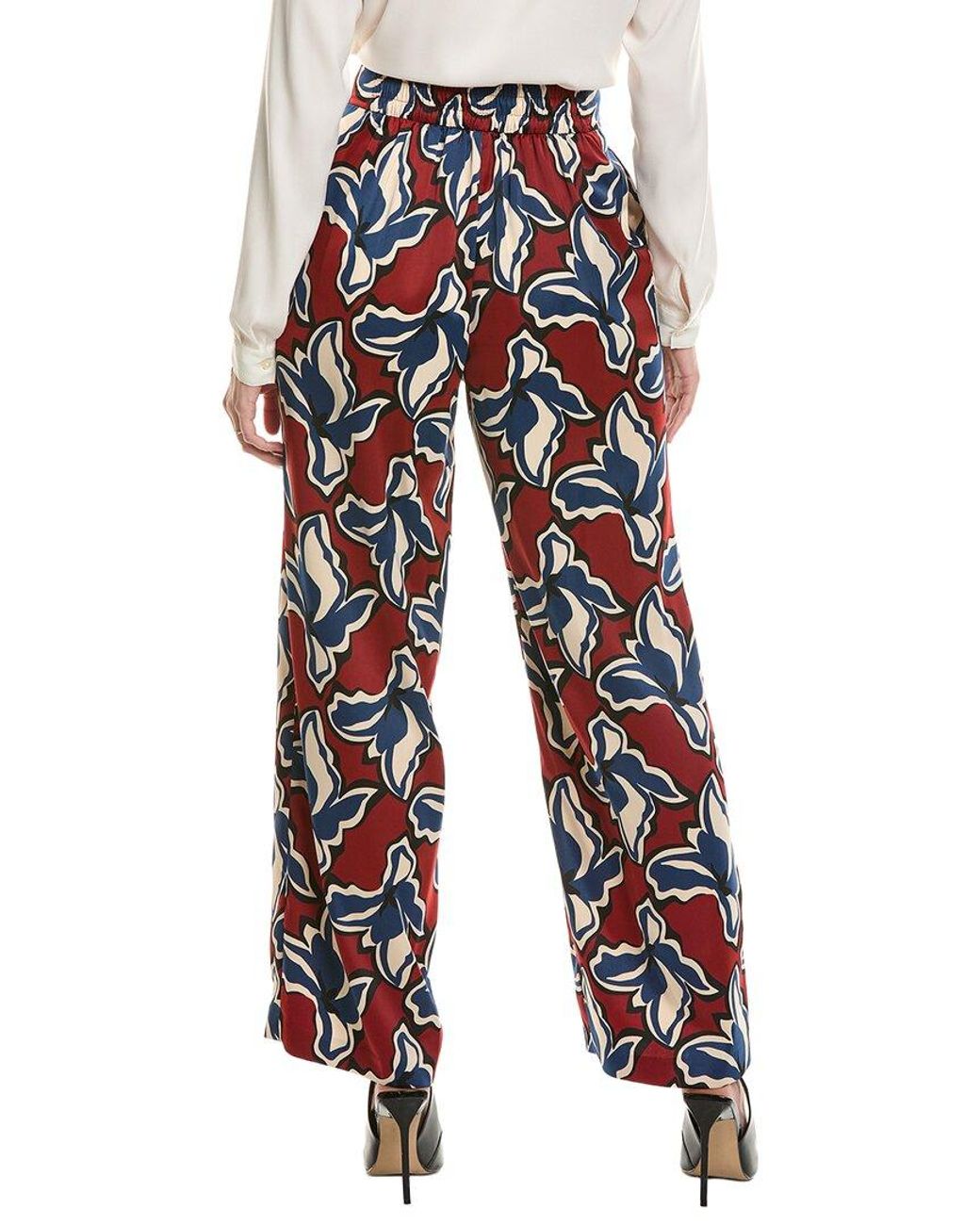 Anne Klein Blue High-Rise Printed Pant