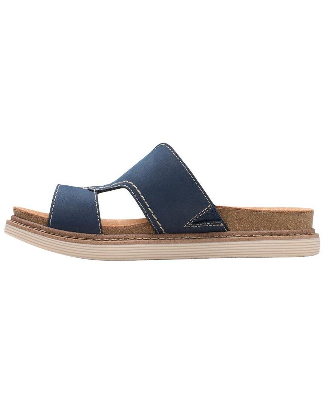 Clarks Blue Arwell Walk Nubuck Sandal