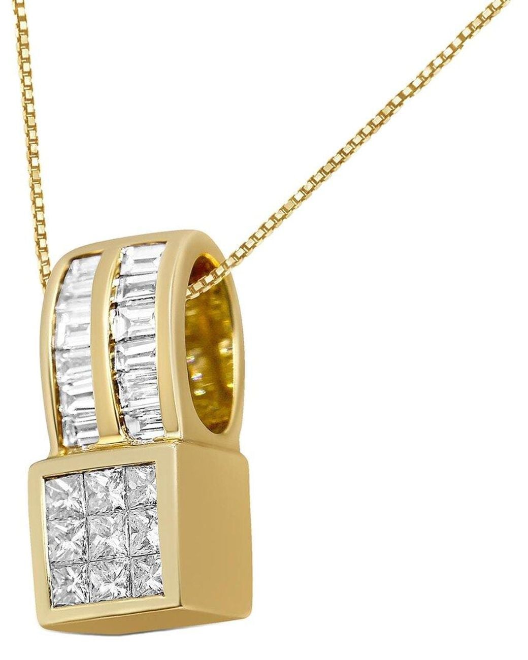 Haus of Brilliance Metallic 14K 1.22 Ct. Tw. Diamond Pendant Necklace