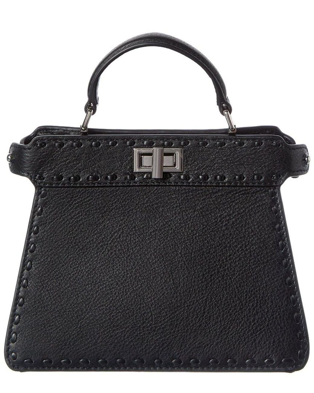 Walter Baker Black Reed Mini Leather Satchel