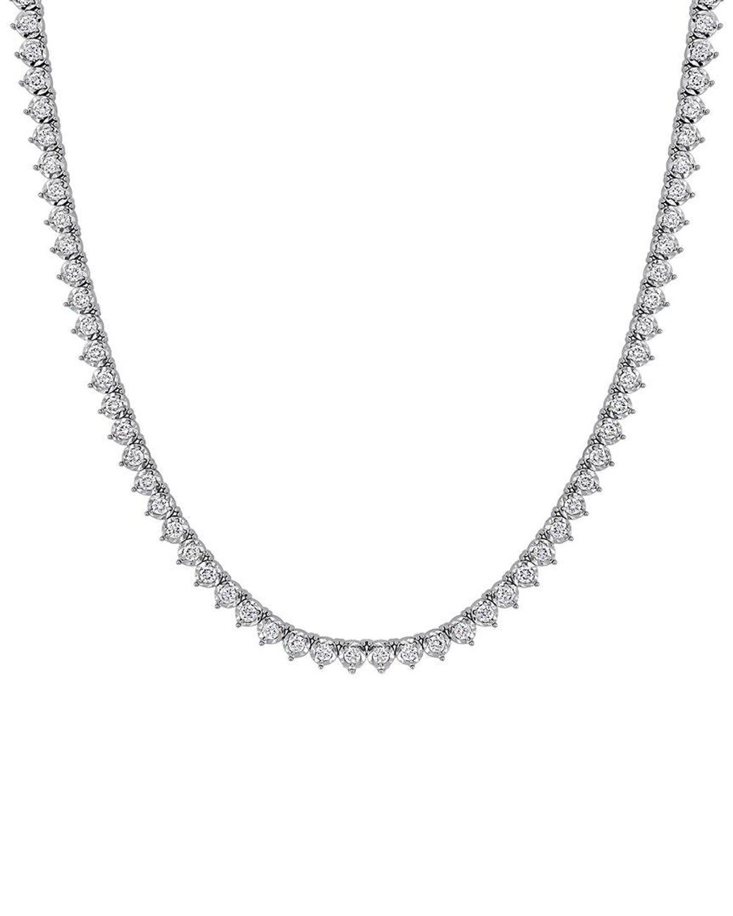 Rina Limor Metallic 14K 5.93 Ct. Tw. Diamond Tennis Necklace