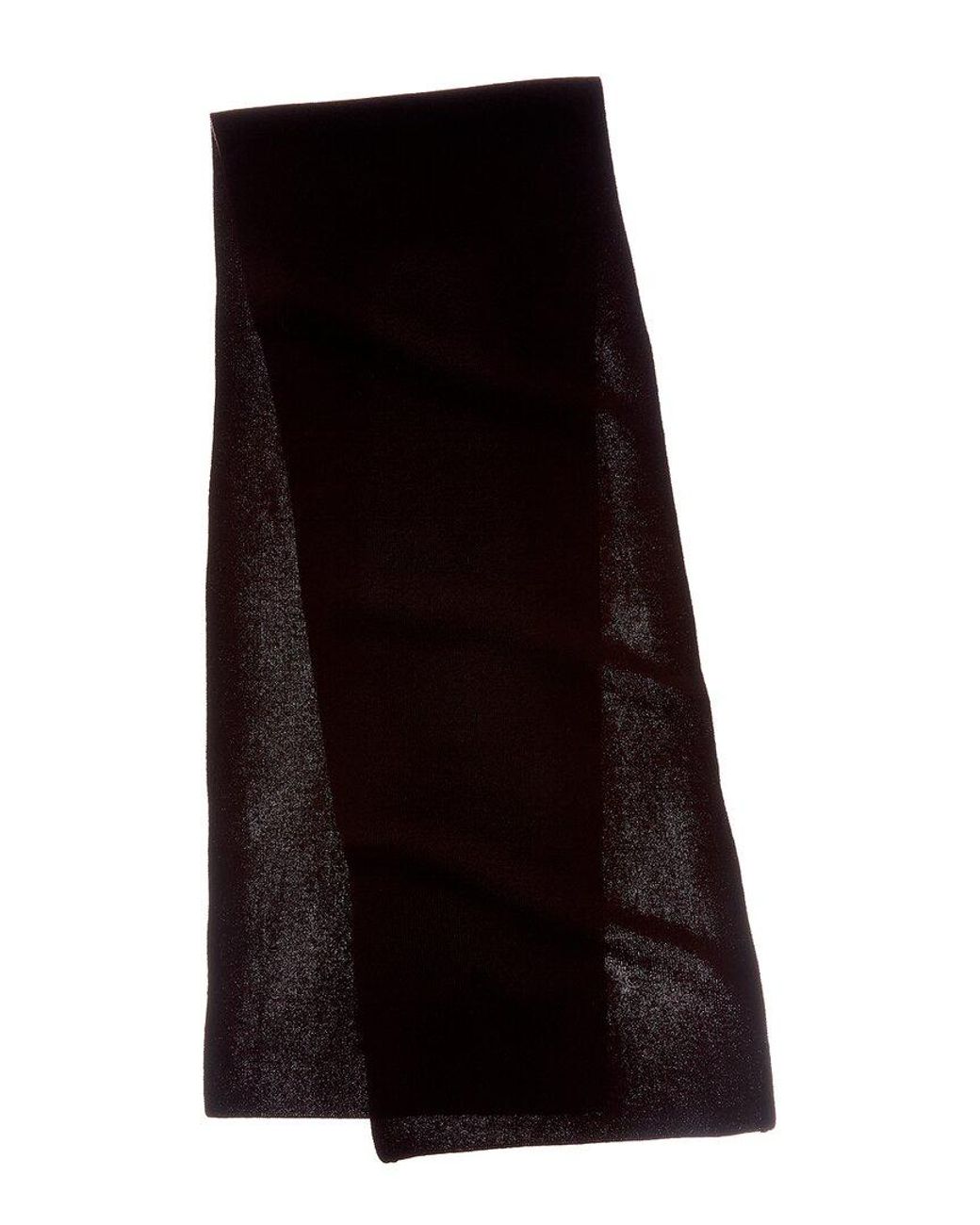 Sofiacashmere Black Sofiacashmere Full Needle Rib Wool & Cashmere-Blend Scarf