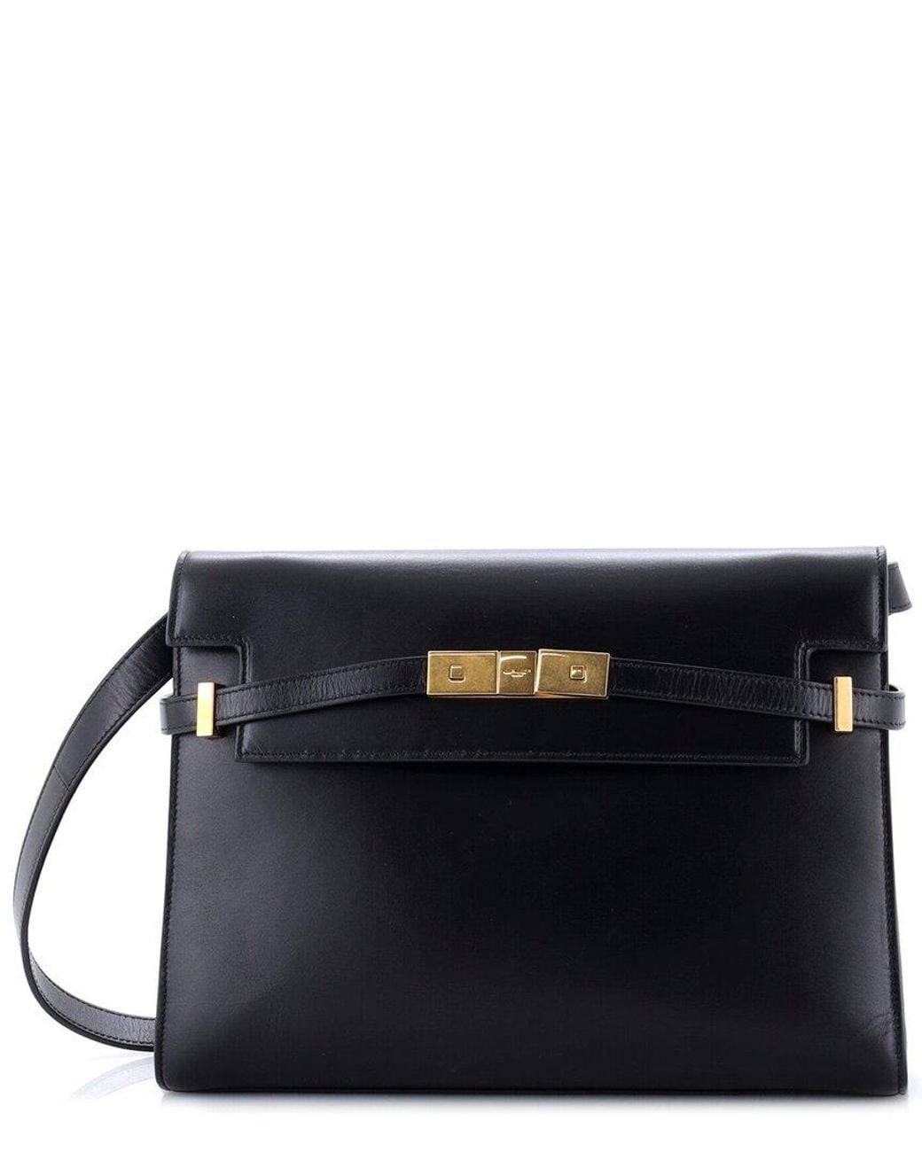 Saint Laurent Black Leather Manhattan Shoulder Bag Medium (Authentic Pre- Loved)