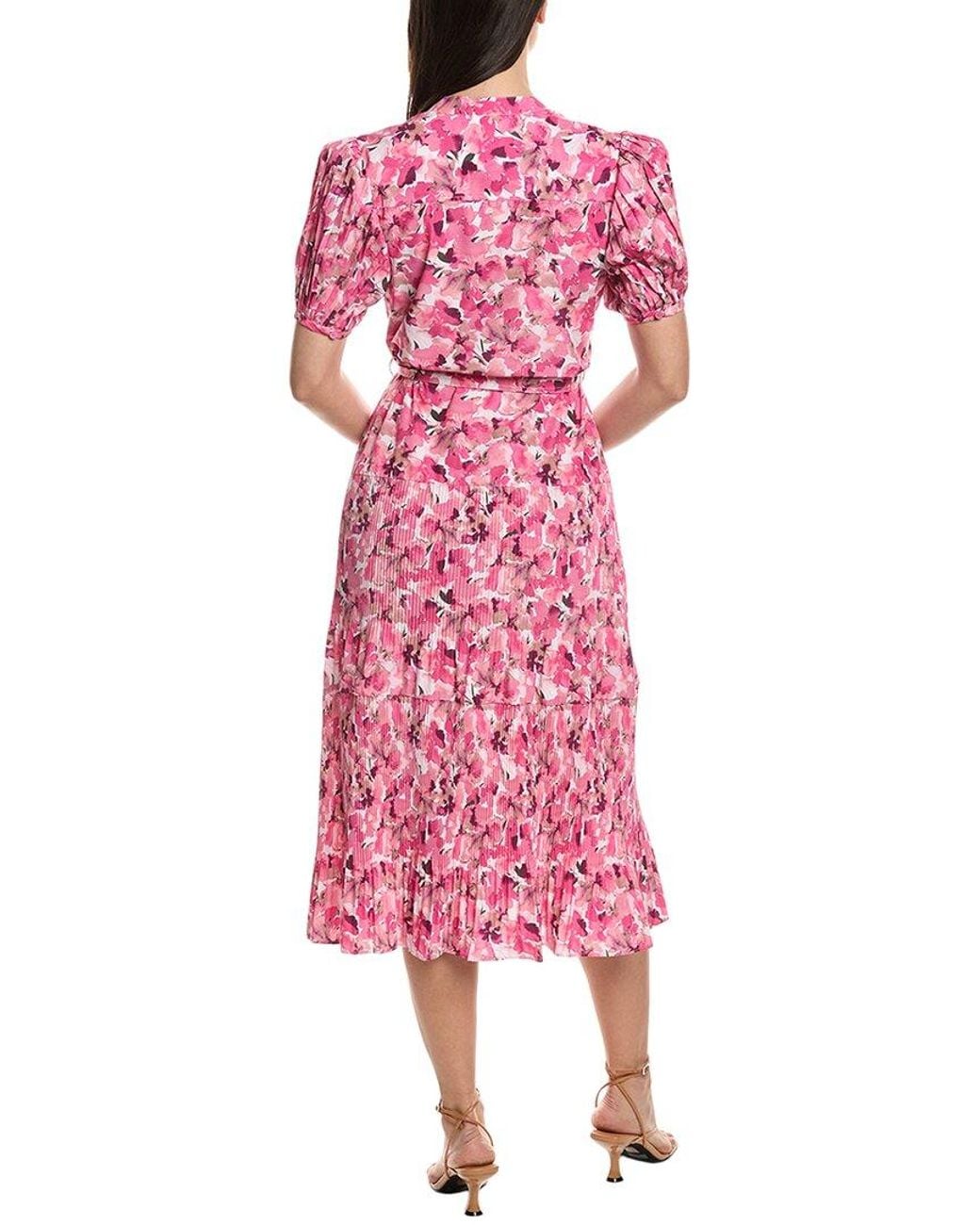 10 Crosby Derek Lam Pink Alexandra Puff Sleeve Shirtdress