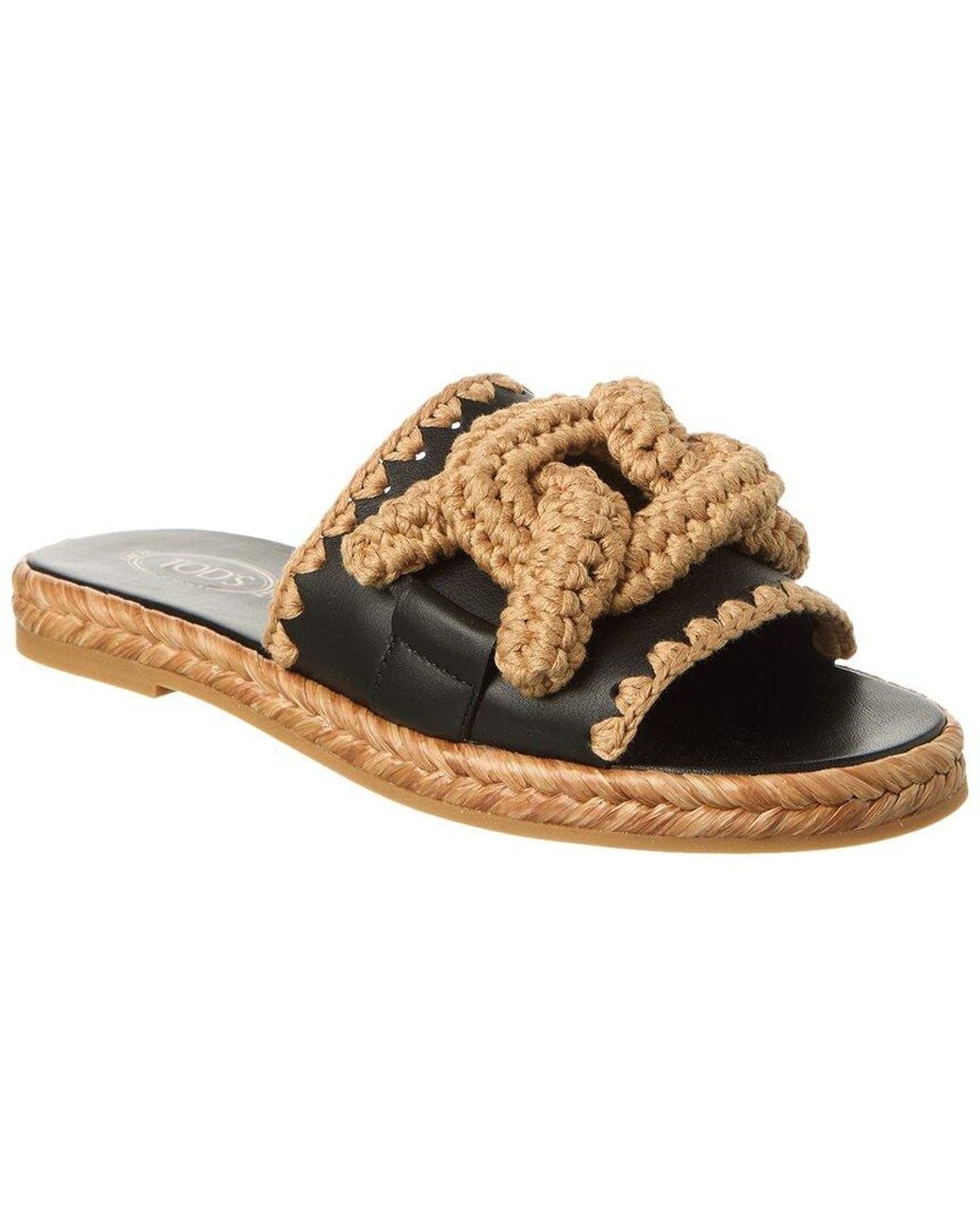 Tod's Brown Gomma Leather Sandal