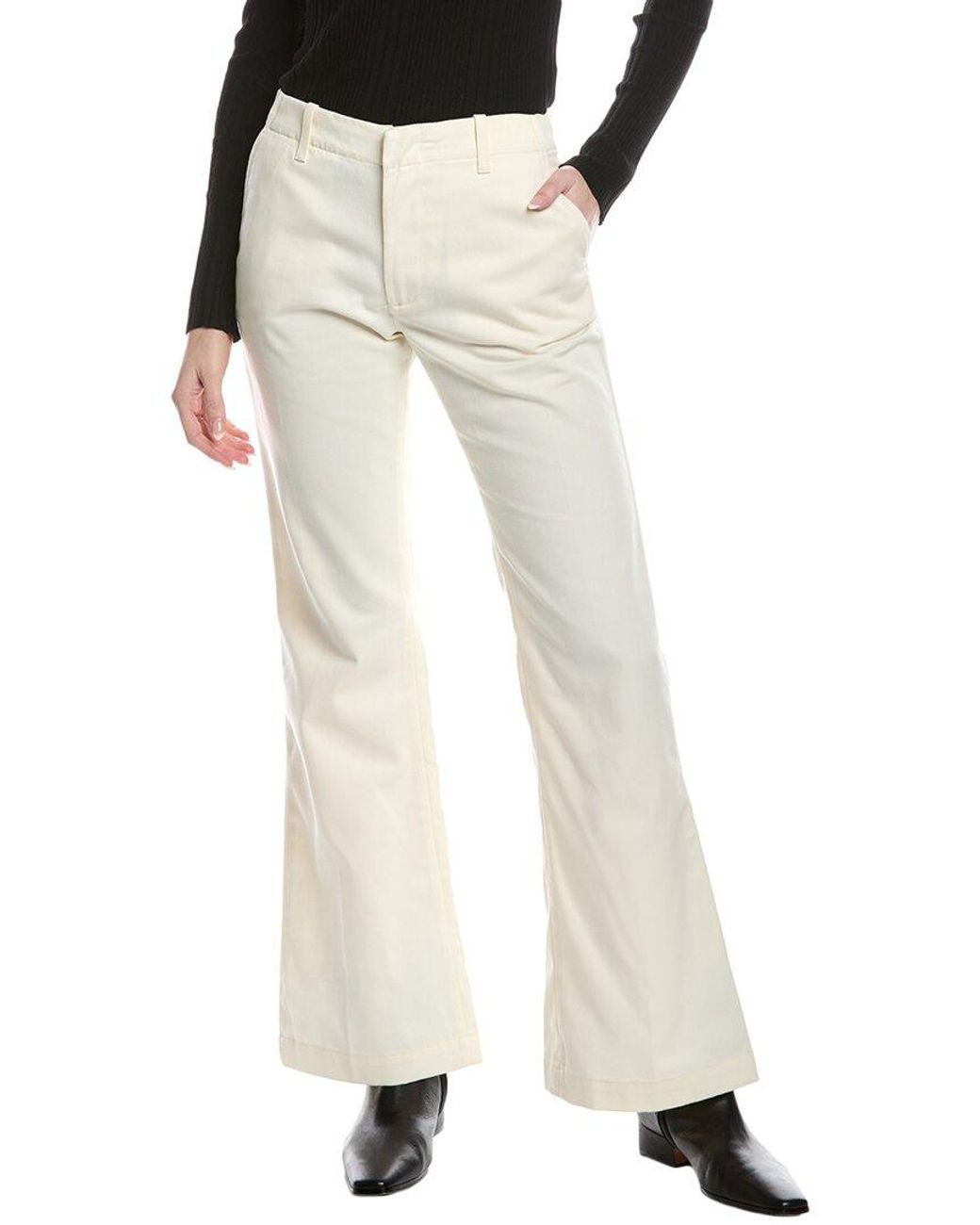 Re/done White Mid-Rise Flared Trouser Ivory Jean