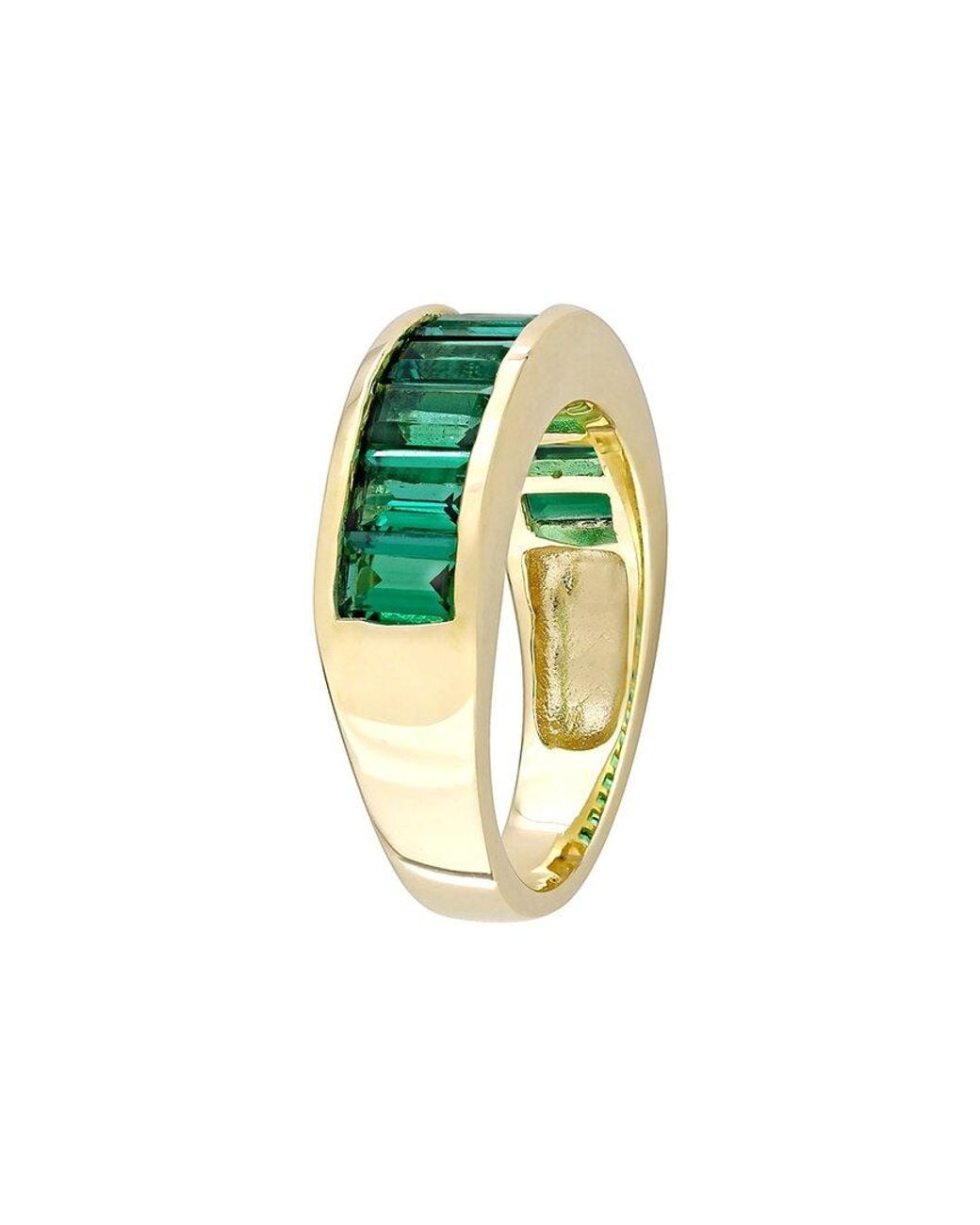 Rina Limor Green Over 2.70 Ct. Tw. Lab-Grown Created Emerald Semi-Eternity Ring