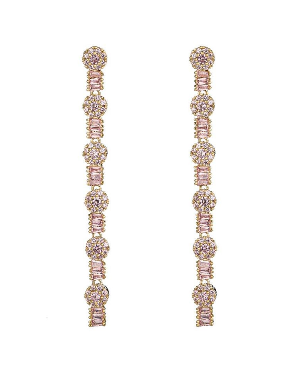 Eye Candy LA White Cz Azzurra Dainty Linear Earrings