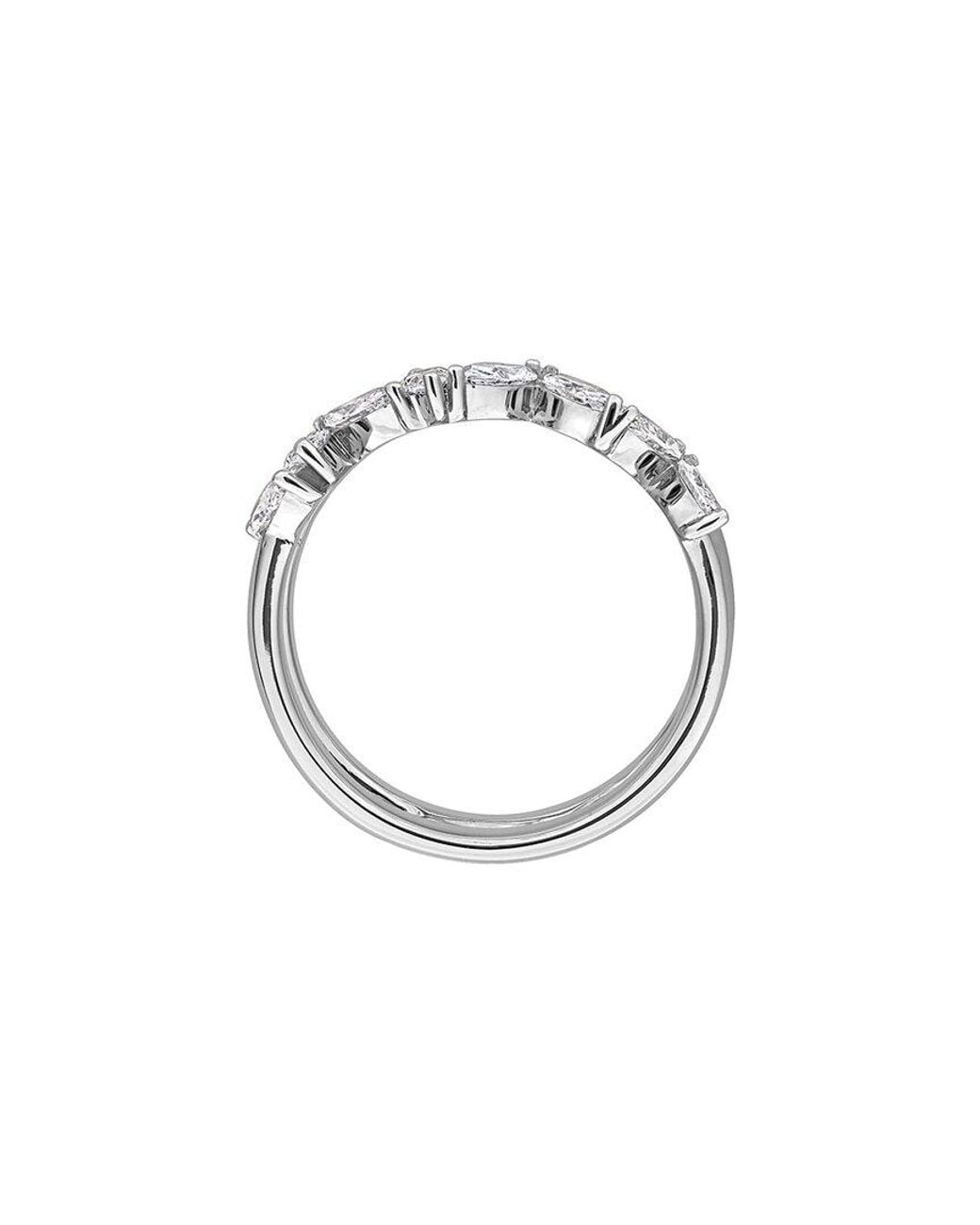 Created Forever White 14K 0.80 Ct. Tw. Lab-Grown Diamond Open Design 2-Row Ring