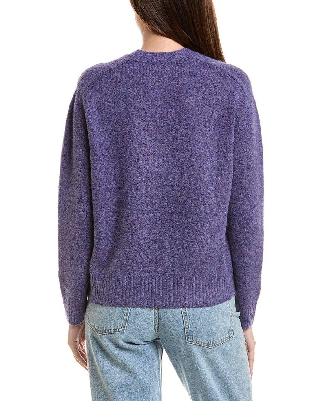 ANNA KAY Purple Gino Classic Wool-Blend Pullover