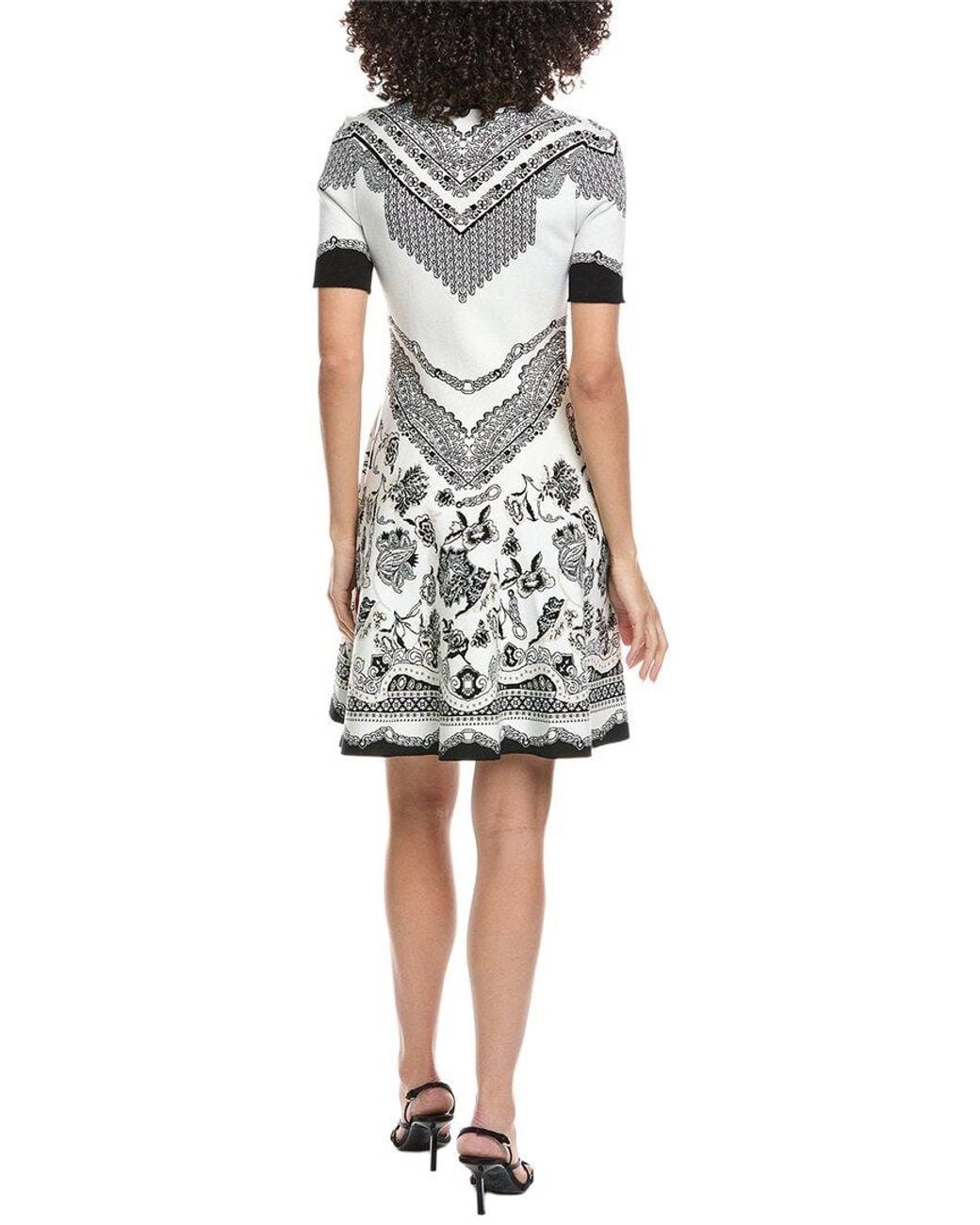 Etro White Maglia Scollo Mini Dress
