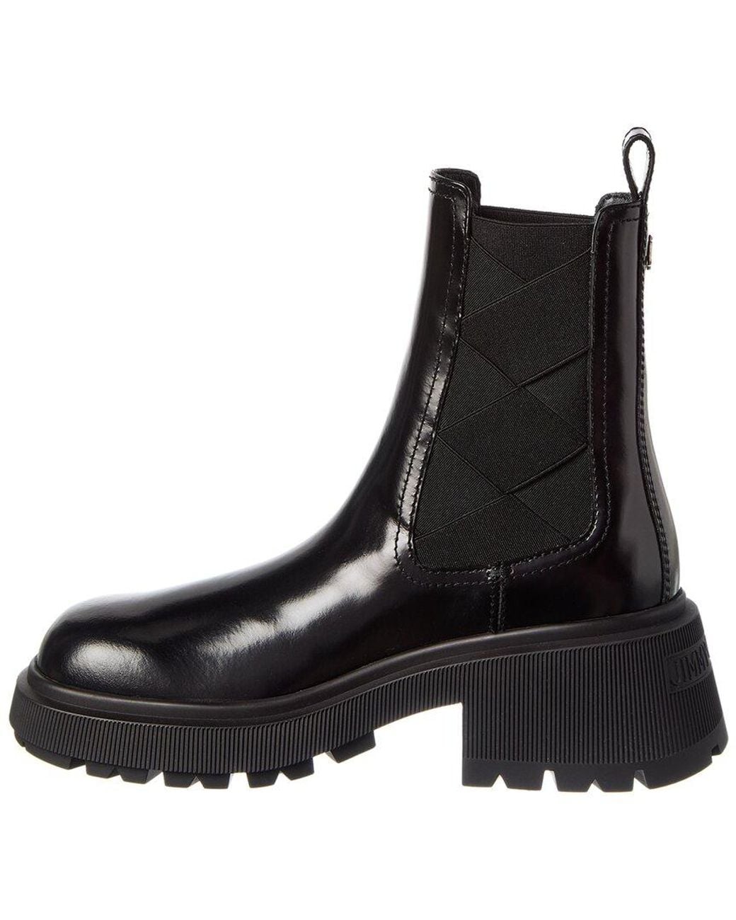 Jimmy Choo Black Louri Leather Combat Boot