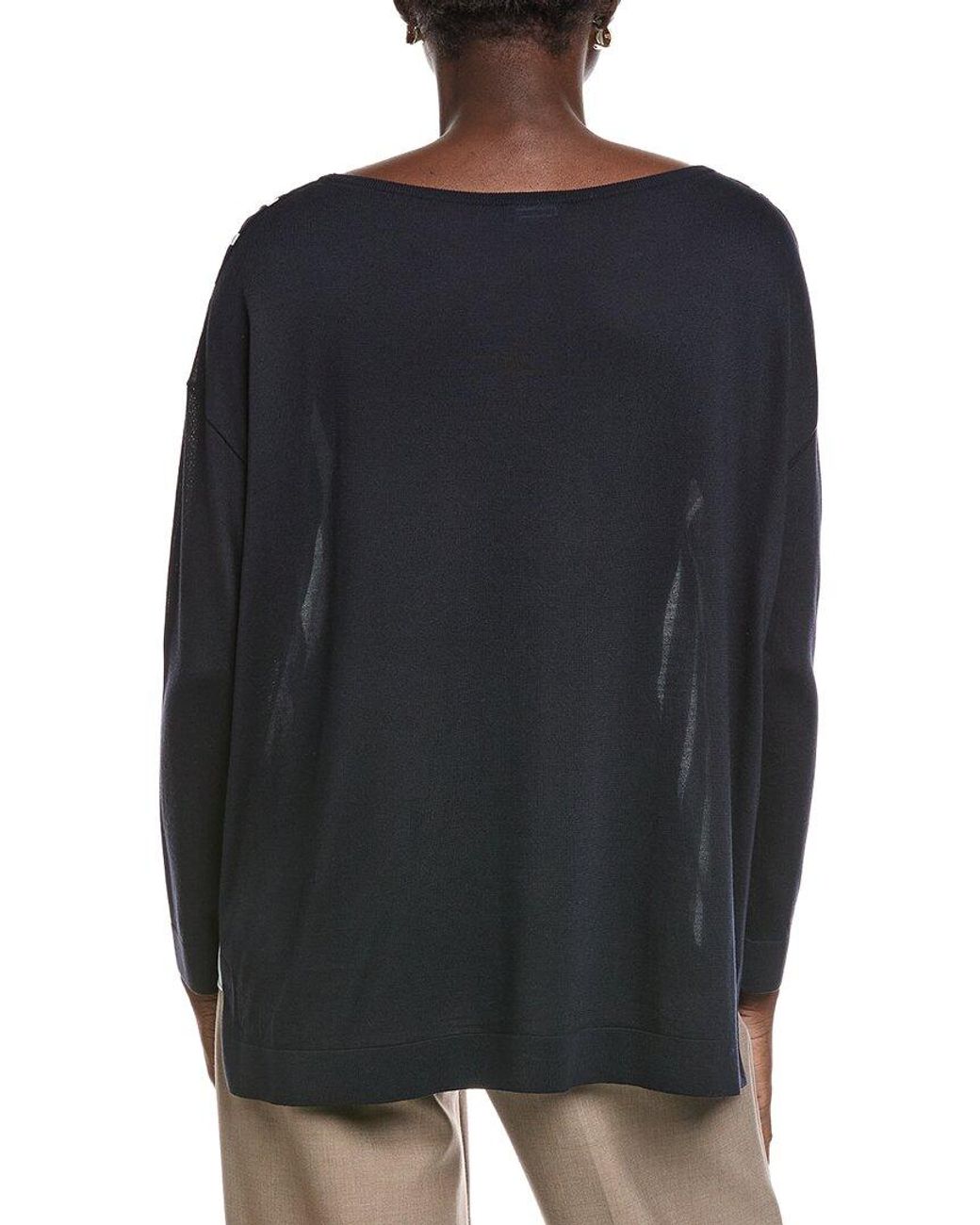Akris Blue Silk Top