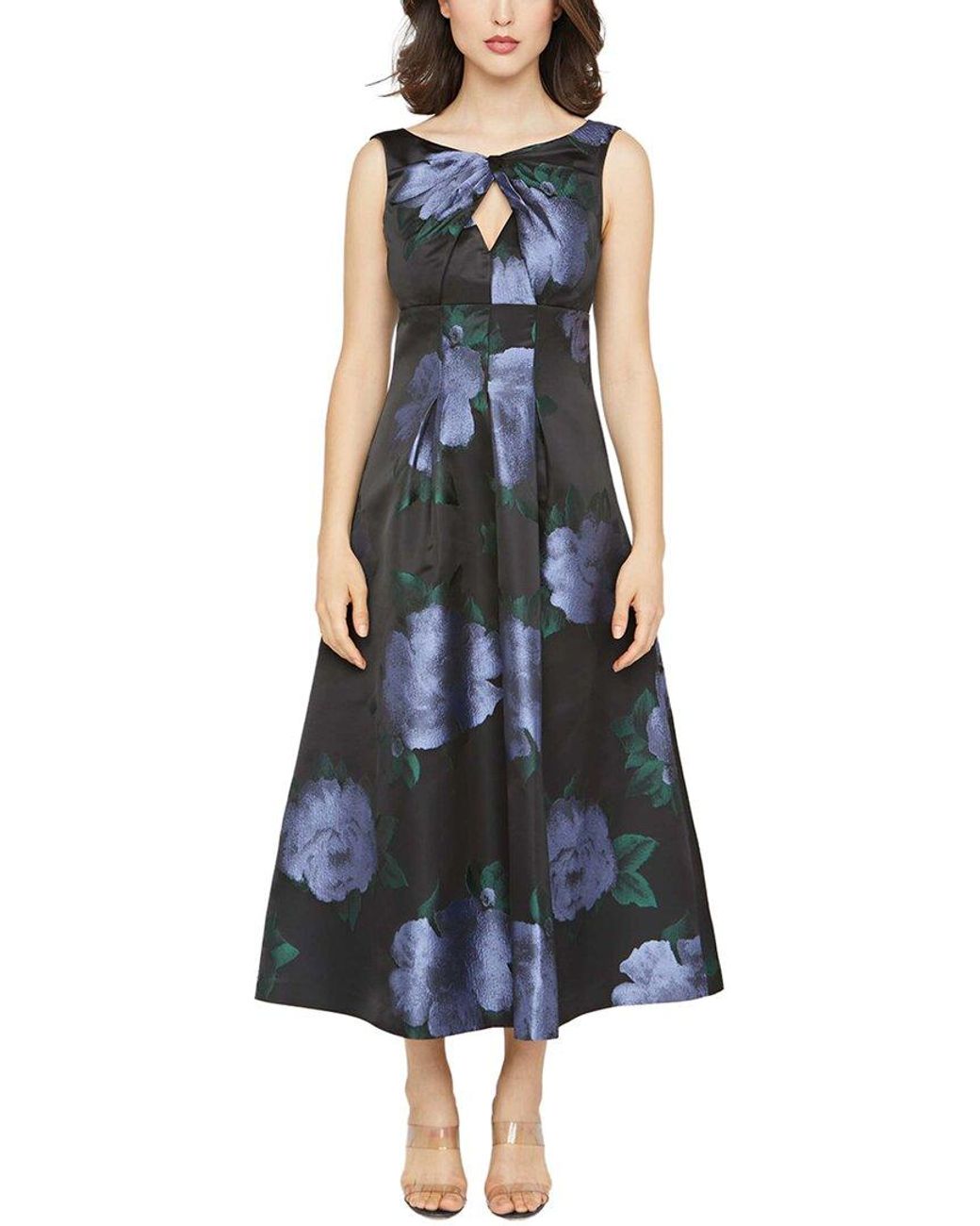 Kay Unger Blue Mia Tea Length Dress