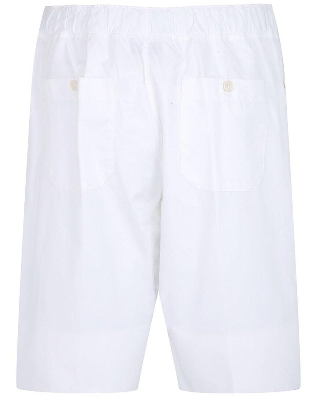 McQueen White Wide Leg Pajama Shorts for men