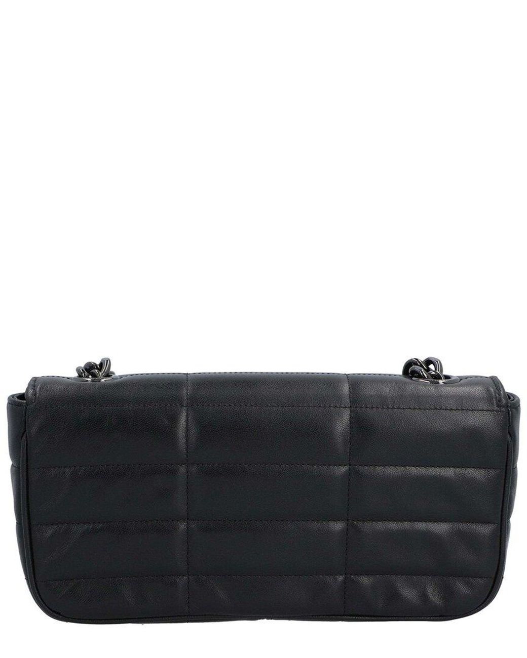 Céline Black Goatskin Leather Matelassé Chain Shoulder Bag, Never Carried (Authentic Pre-Loved)