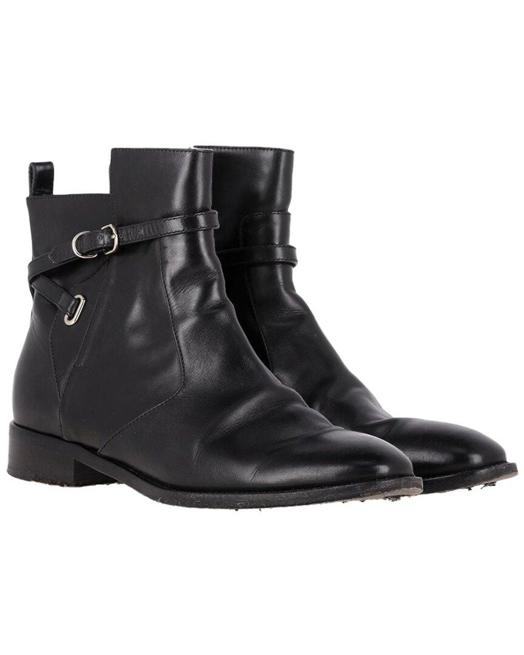 Balenciaga Black Leather Papier Chelsea Bootie (Authentic Pre-Loved)