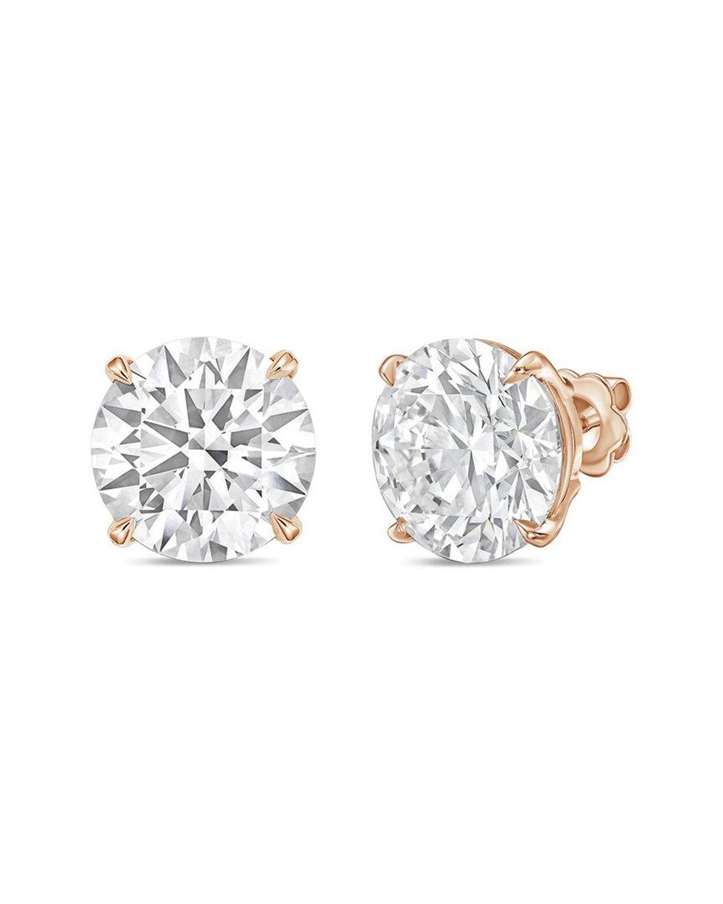 Diana M White Diana M. 14K Rose 1.50 Ct. Tw. Lab-Grown Diamond Stud Earrings