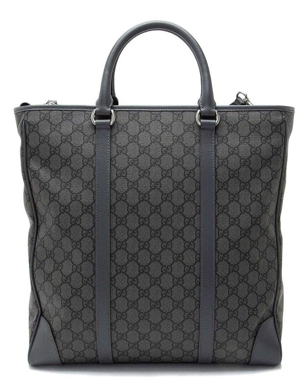 Gucci Black GG Supreme Ophidia Vertical Medium Tote (authentic Pre-loved)