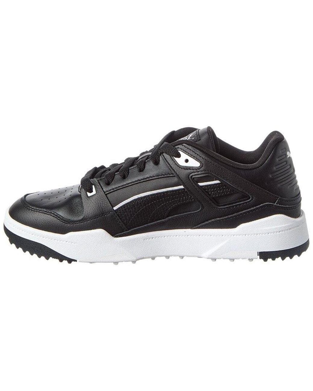 PUMA Black Slipstream Canvas & Leather Sneaker for men
