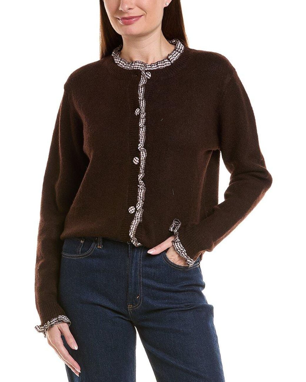 ANNA KAY Brown Marthe Wool-Blend Cardigan
