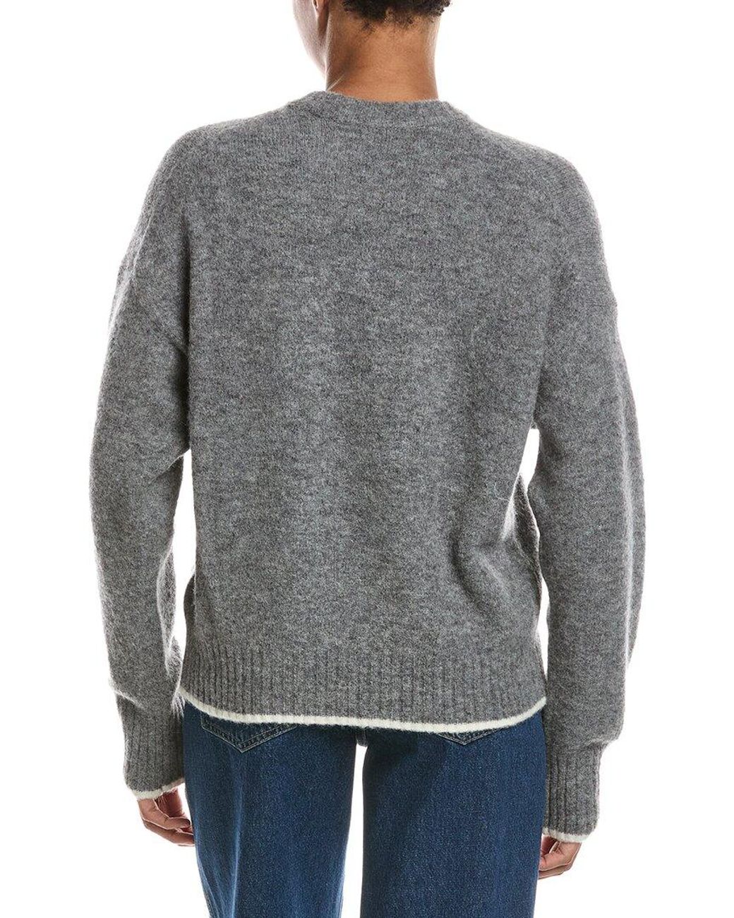 Madewell Gray Cloudsoft Drop-Shoulder Wool & Alpaca-Blend Sweater