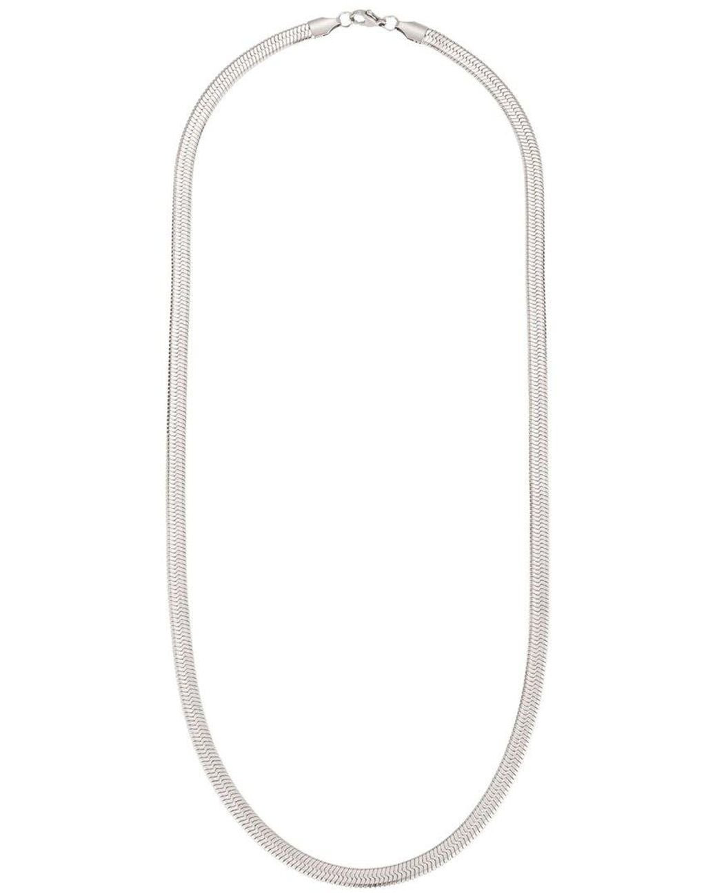 Adornia White Plated Stainless Steel Necklace