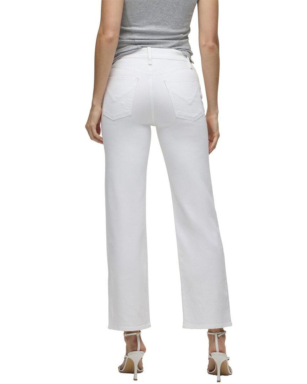 Hudson White Remi Wide Leg Jean