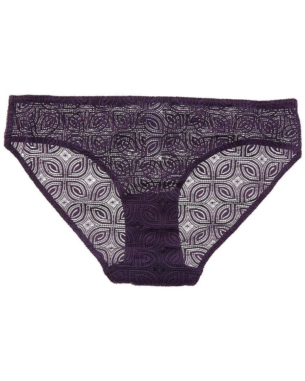 Hanro Purple Geometric Lace Bikini