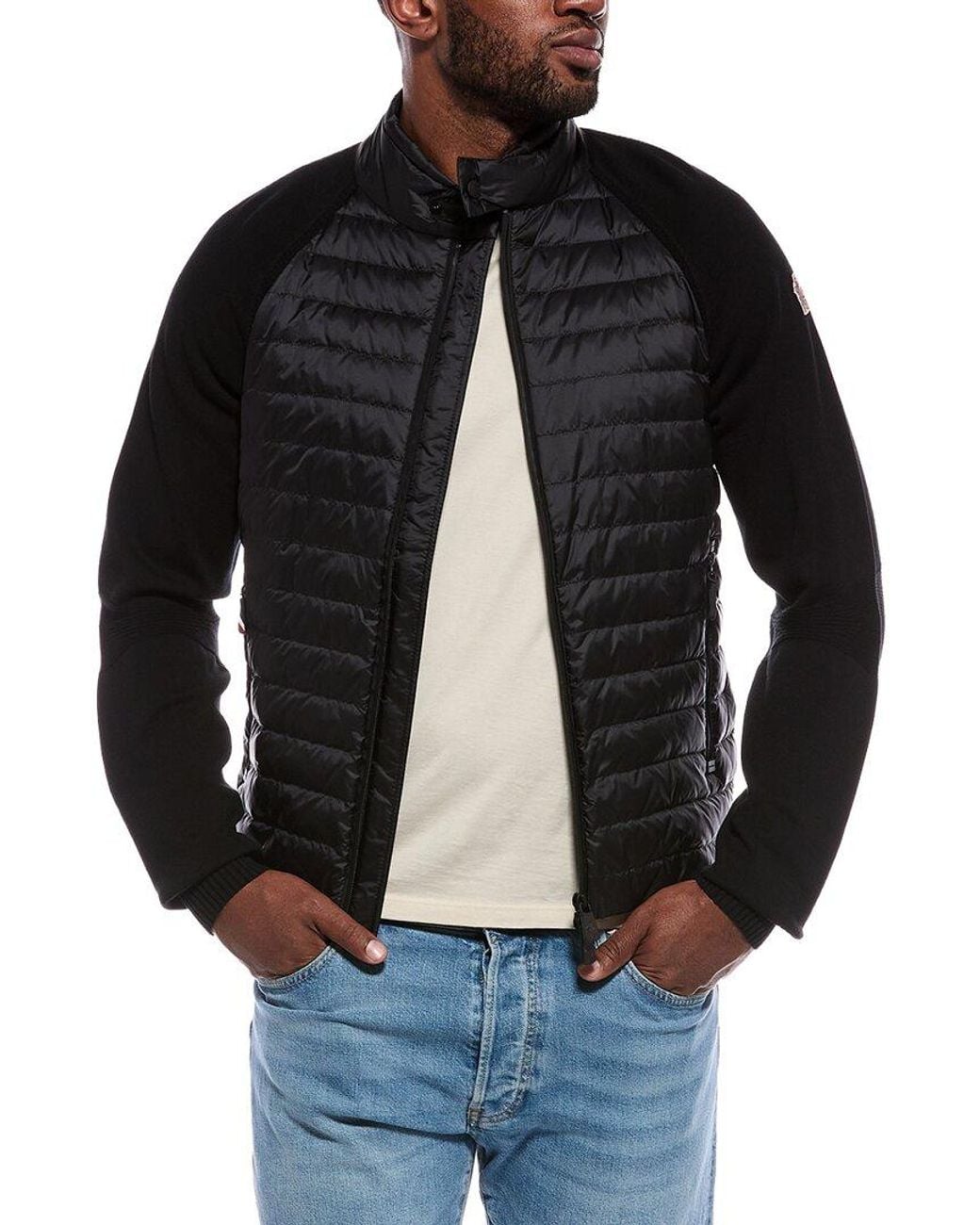 Moncler Black Knit Sleeve Jacket for men