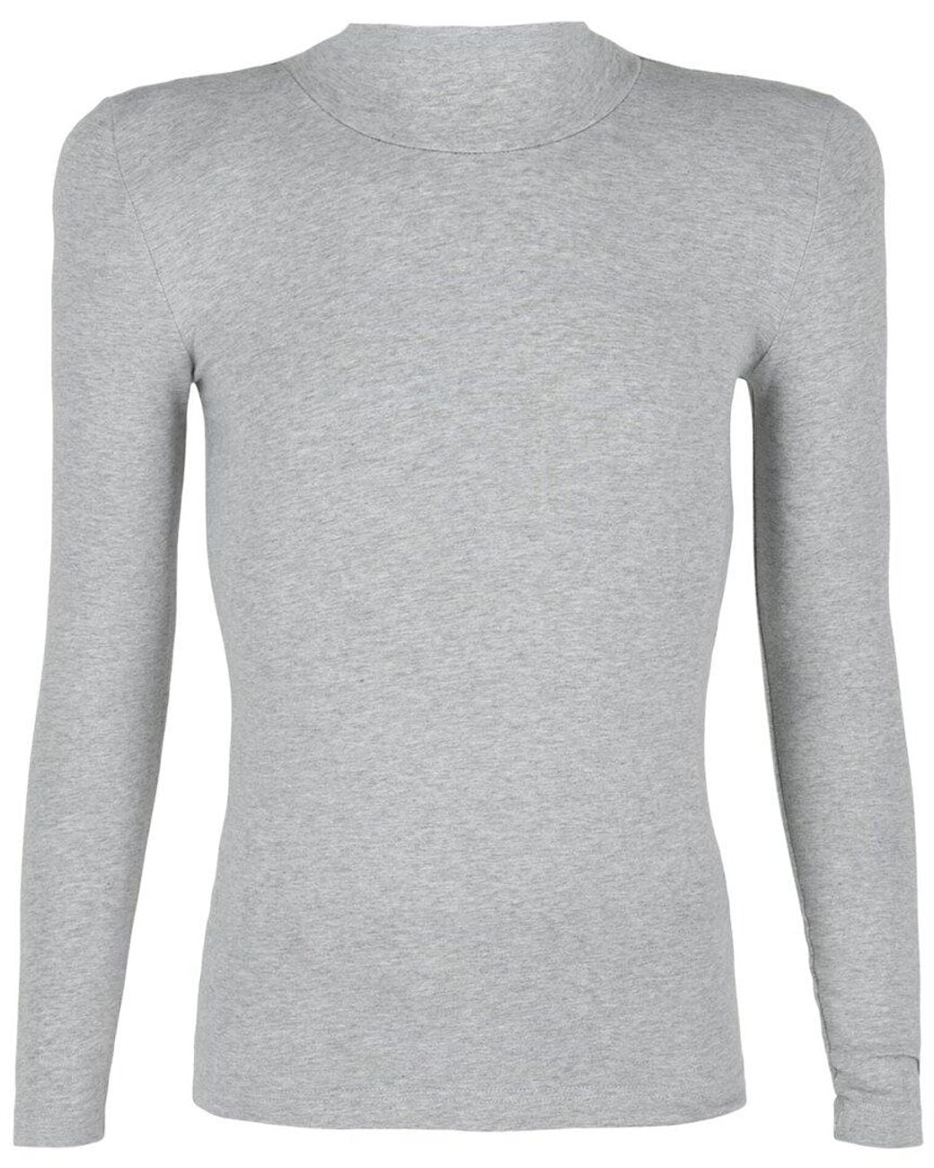 Balenciaga Gray Slub Knit Top for men