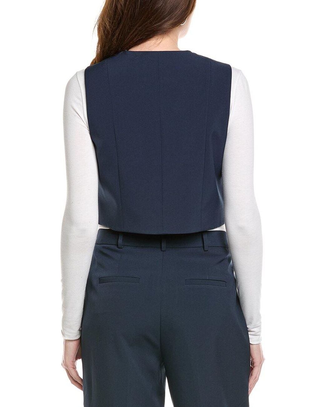 Kenneth Cole Blue Luxe Twill Vest
