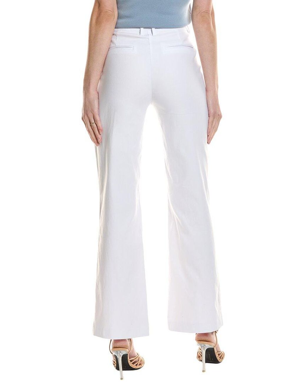 Nicole Miller White Solid Pant