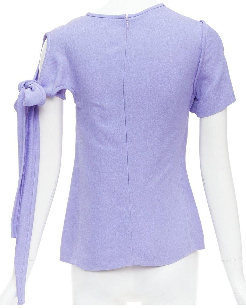 Céline Blue Tie-Sleeve Cut Out Top, Size Fr (Authentic Pre-Loved)