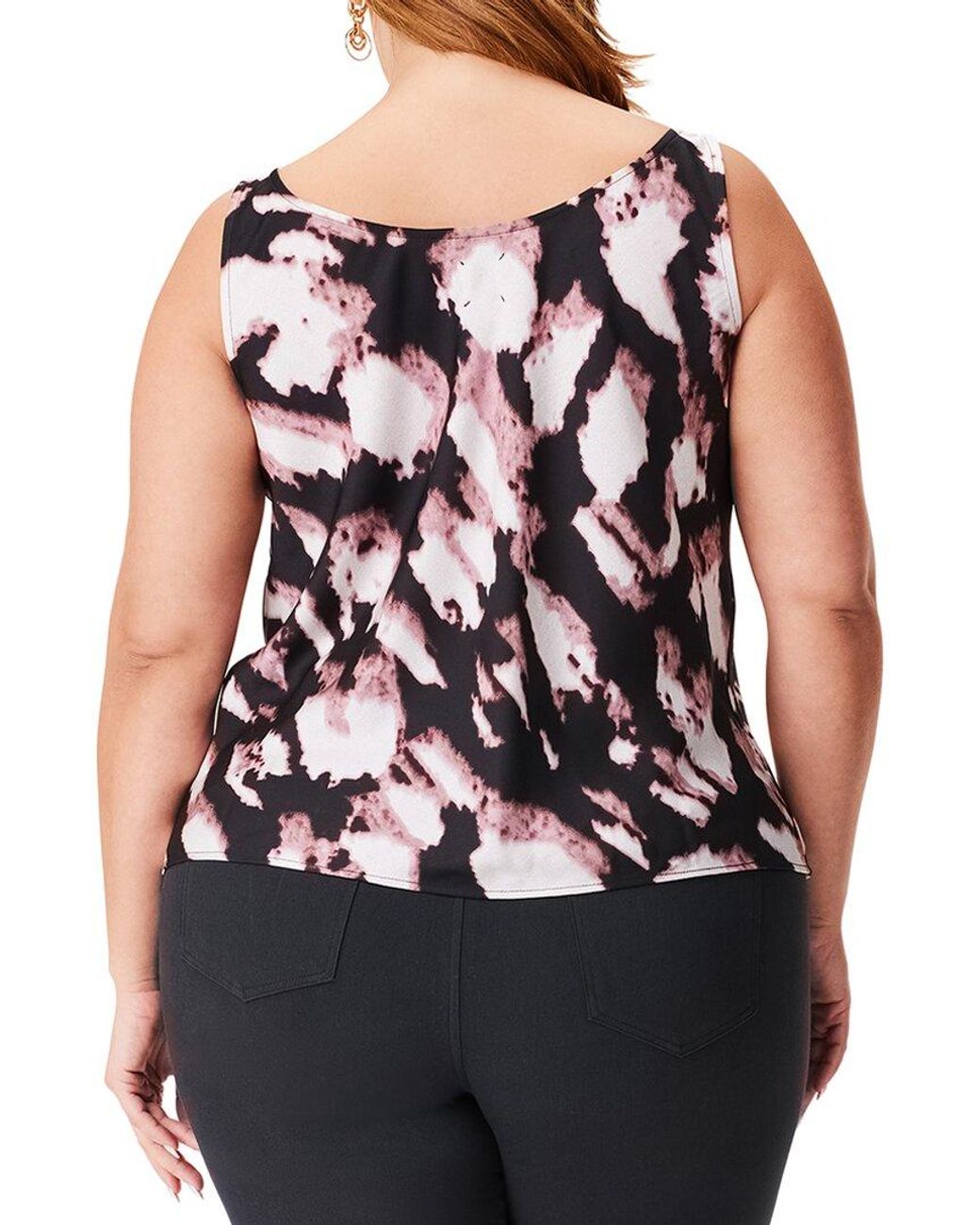 NIC+ZOE Black Plus Spring Shadow Tank