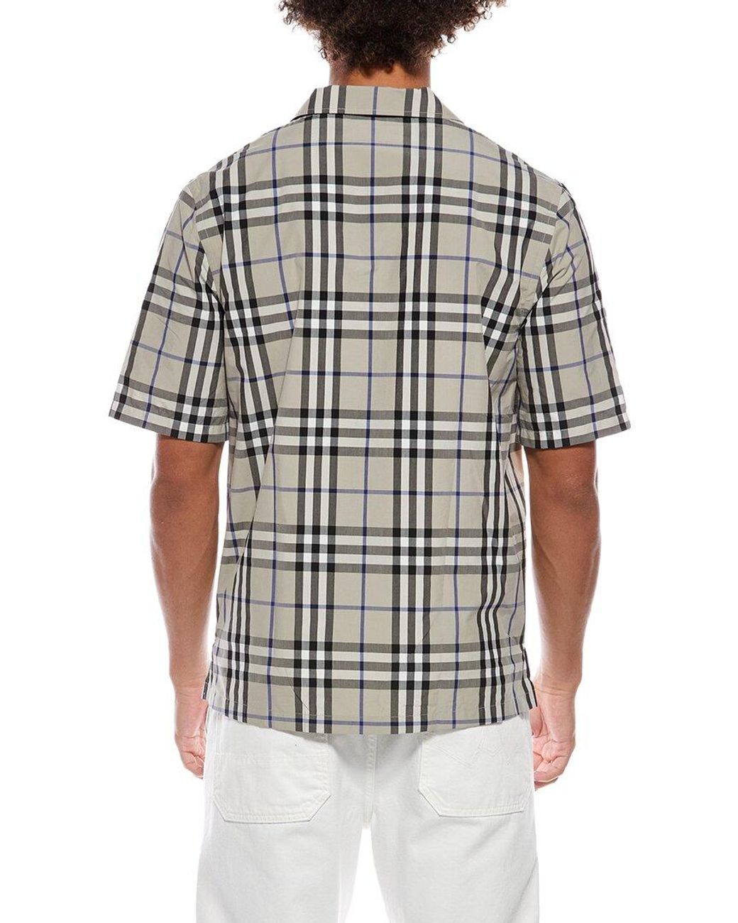 Burberry Gray Check Shirt for men