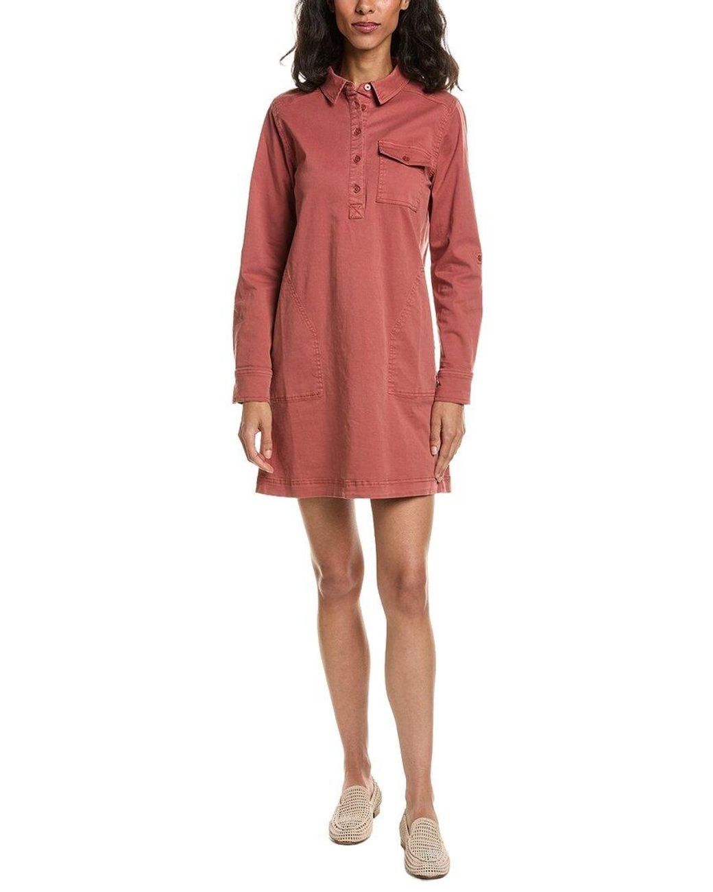 Michael Stars Red Eleanor Shirtdress