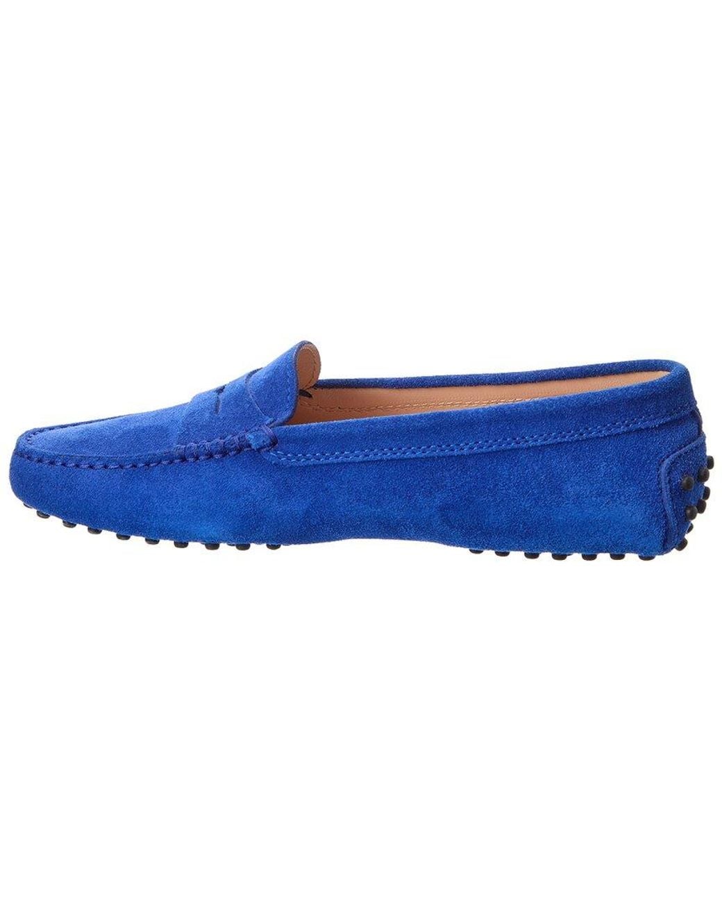 Tod's Blue Suede Loafer