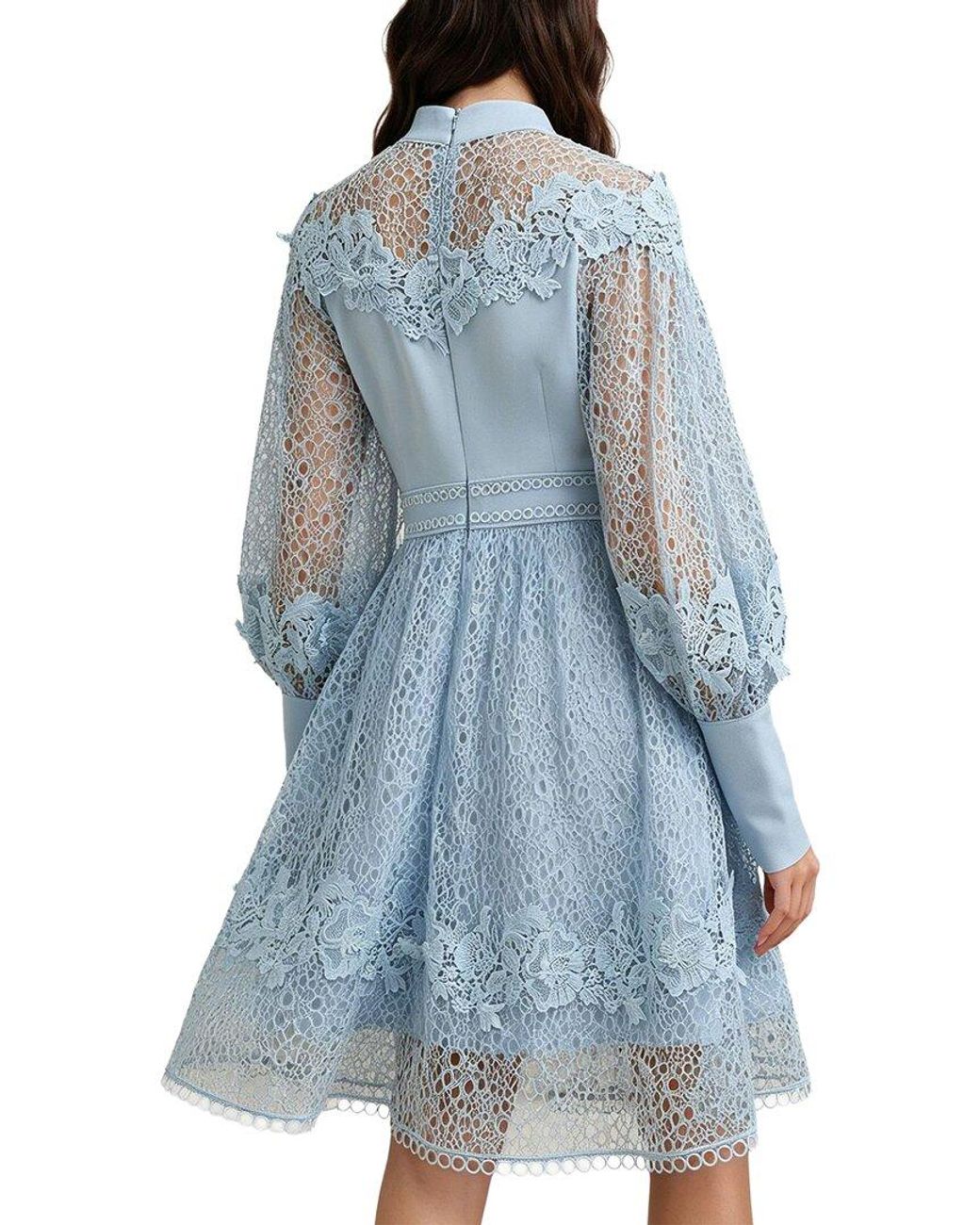 COLON DIANA Blue Midi Dress