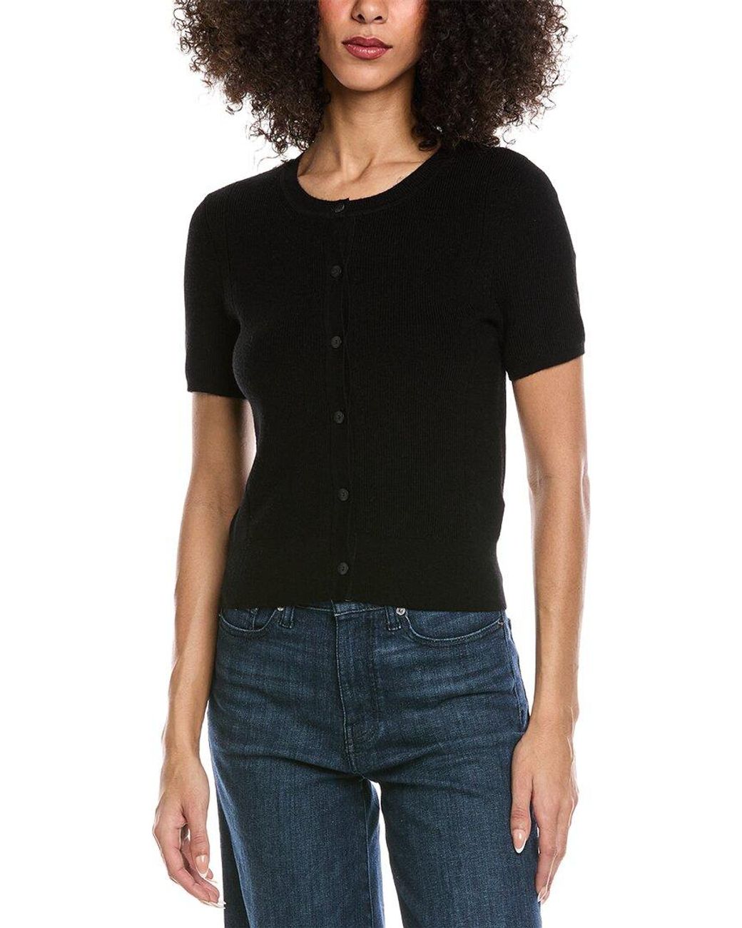 Rag & Bone Black Michal Wool-Blend Cardigan