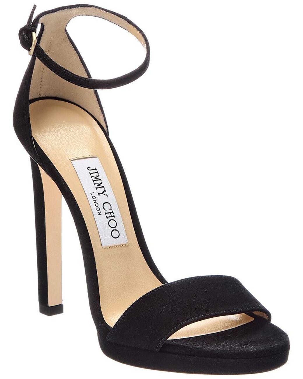 Jimmy Choo Black Misty 120 Suede Sandal